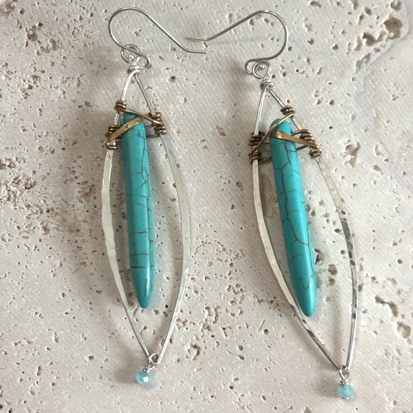 Turquoise Stalactite Earrings - Picture 5 of 9